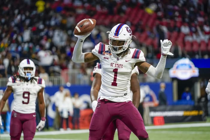 South Carolina State Bulldogs wide receiver Shaquan Davis (1)